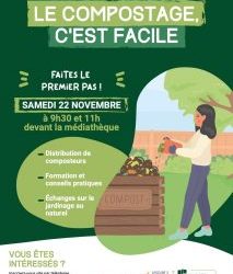 Matinée compostage samedi 22 novembre 2025de 9h30 à 12h00