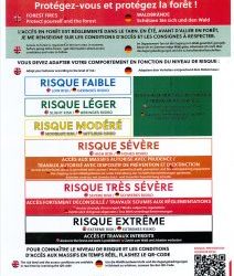 Incendies de forêt – Risque sévère